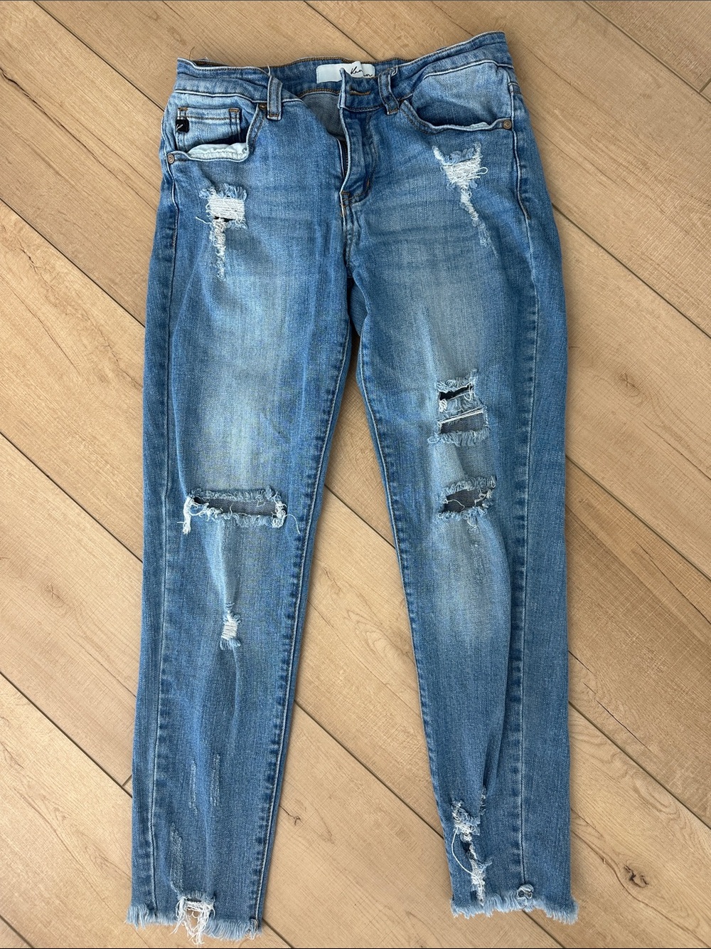 KanCan Distressed Skinny Jeans - Light Blue